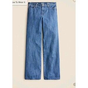 J.Crew Petite Lower-Rise Wide-Leg Jean '84 Blue CH952 $148 Size 29P NWT